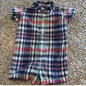 Chaps 18 Months Plaid Romper